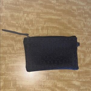 Gianni Bini Black Textured Pouch / coin purse mini bag